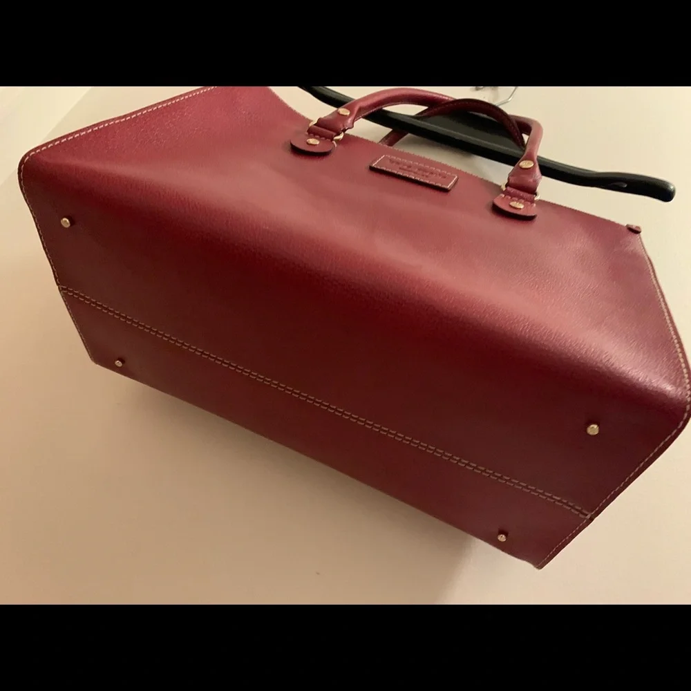 kate spade Red Leather Tote with Gold Hardware